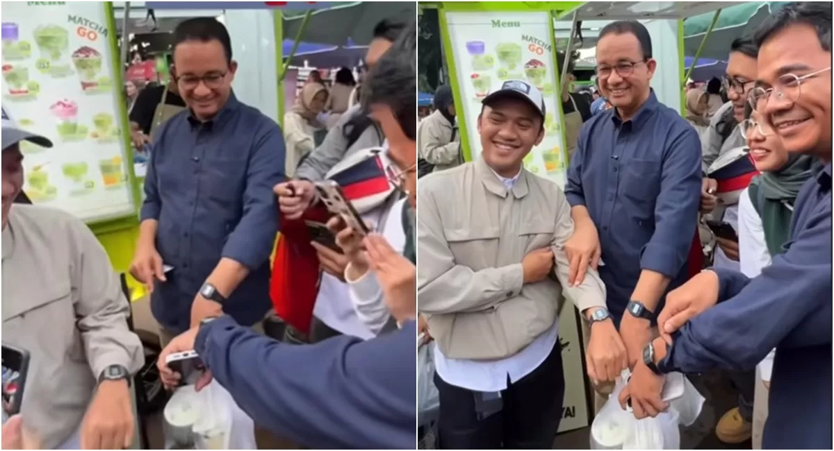 Keseruan Anies Baswedan punya jam tangan yang sama dengan warga saat ngabuburit di Bandung (Instagram/aniesbaswedan)