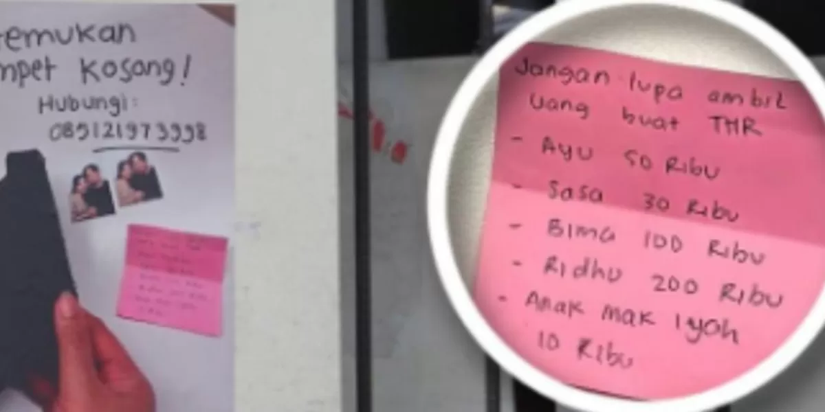Dompet hilang di kawasan Blok M, Jakarta Selatan yang berisi daftar THR pada momentum Lebaran 2026.   (Instagram.com/@folkative)