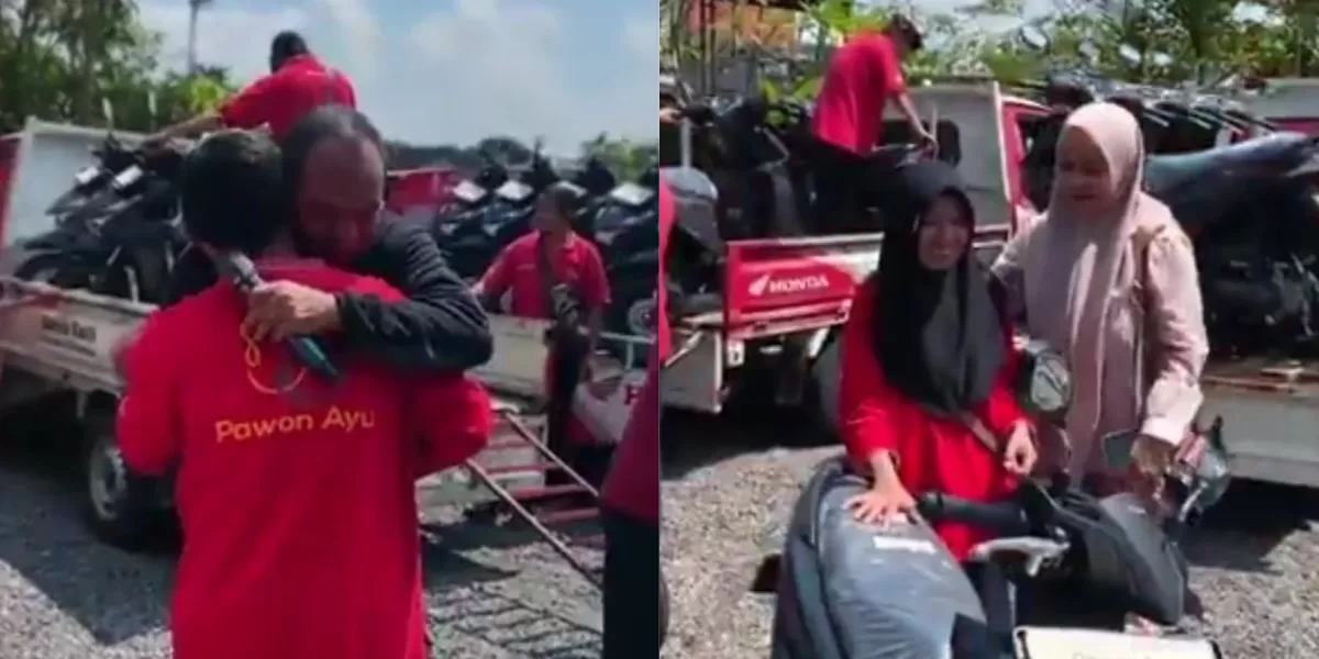 Owner RM Pawon Ayu serahkan motor kepada karyawan  (X @narkosun)