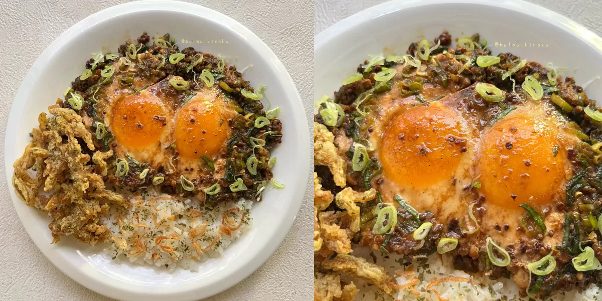Telur ceplok ketumbar dengan saus kecap dan bawang putih, menu sederhana yang bisa jadi hidangan spesial untuk keluarga maupun tamu Lebaran.  (X/ bulbulkiroku)