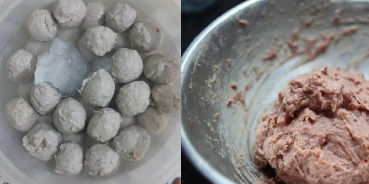 Proses pembuatan bakso melibatkan emulsi antara lemak, air, dan protein yang membuat teksturnya kenyal dan menyatu.  (X/JianLie6)