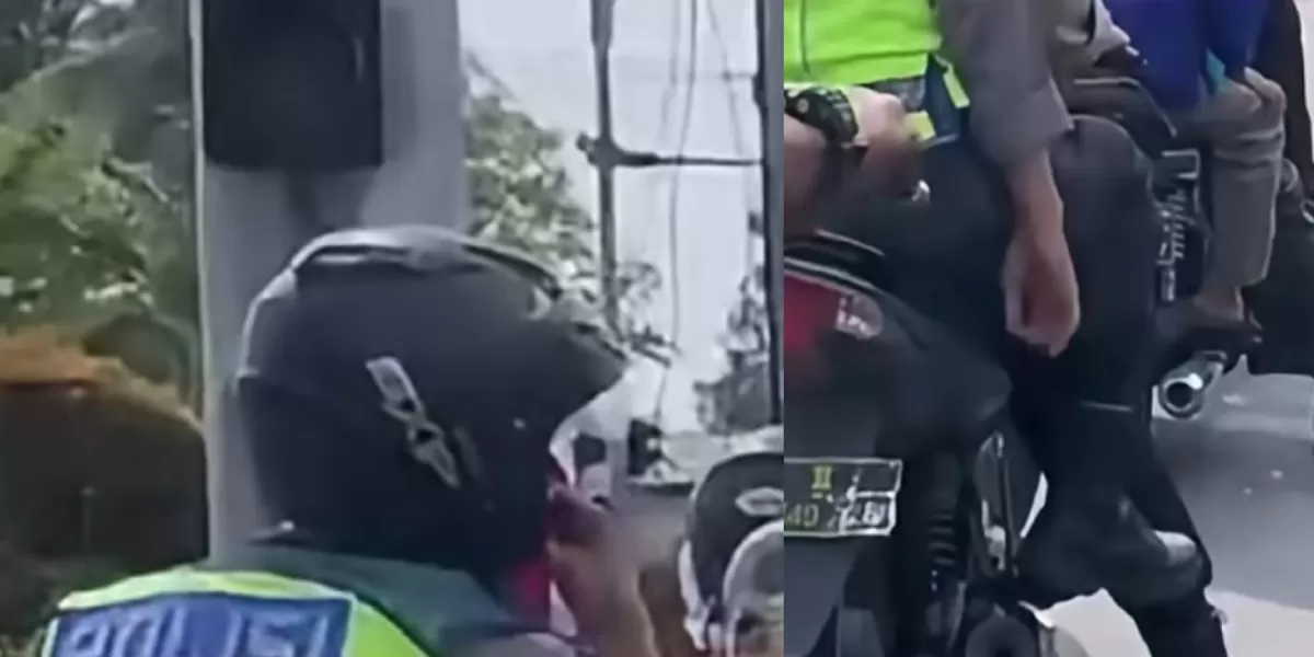 Viral pengendara tegur oknum Polisi karena merokok di jalan raya.   (Instagram/matabukanasbak)