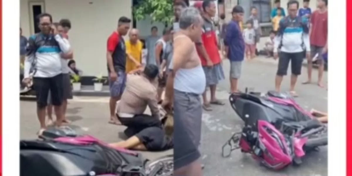 Potret kecelakaan pengendara motor saat dikejar polisi  (Instagram @lambe_turah)