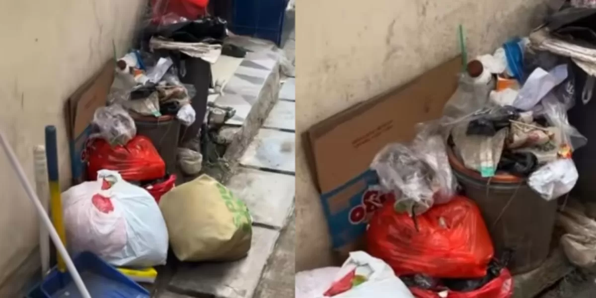 Keluhan warga di Cengkareng, Jakarta Barat yang rumahnya penuh sampah usai ditinggal mudik.   (TikTok/rikadelima14)