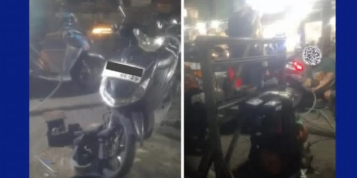 Potret sejumlah motor bocor masal (Facebook @Info Warga Jember Official )