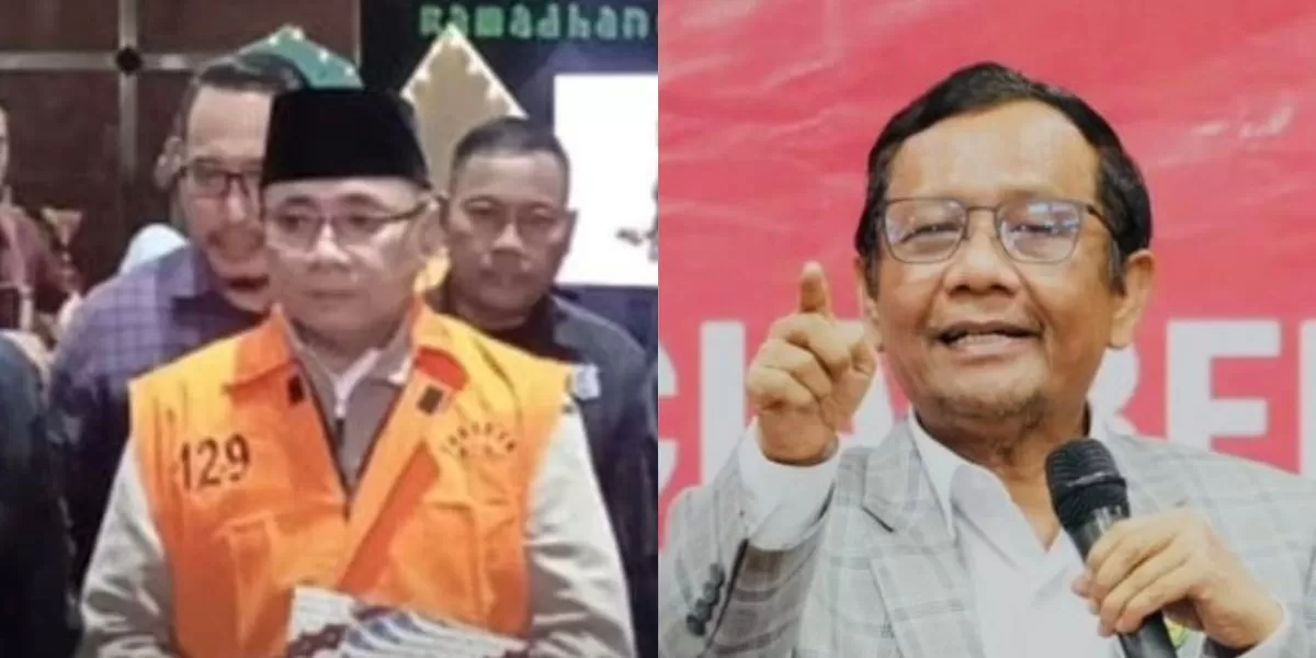 Mahfud MD (kanan) soroti penahanan rumah Yaqut Cholil Qoumas (Kolase Instagram @mohmahfudmd, @sisiterang.official)