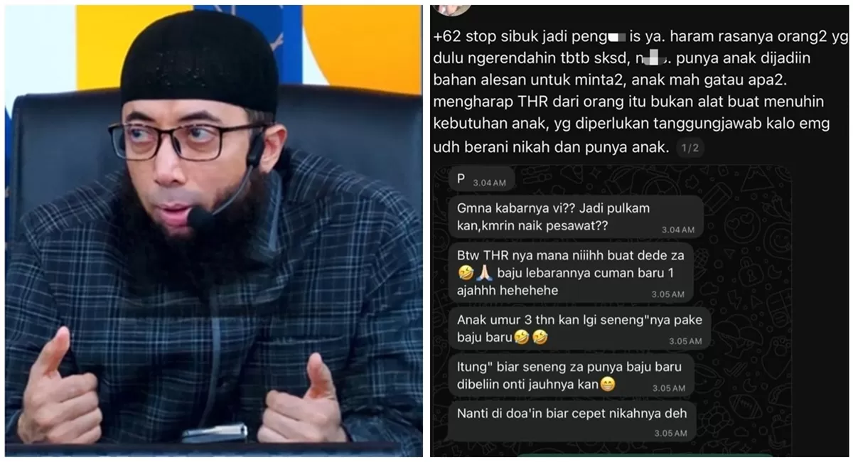 Ustadz Khalid Basalamah ingatkan hukum meminta-minta THR kepada saudara tidak diperbolehkan dalam islam, bahkan bisa membuka pintu kemiskinan (Instagram/khalidbasalamahofficial/rumpi_gosip)