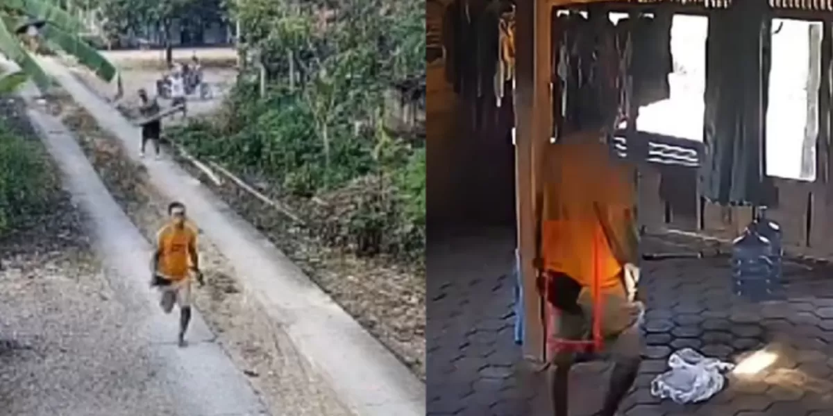 Pria diduga ODGJ lakukan pembacokan di Grobogan, Jawa Tengah.   (Instagram/dwiputrioktaviana31)
