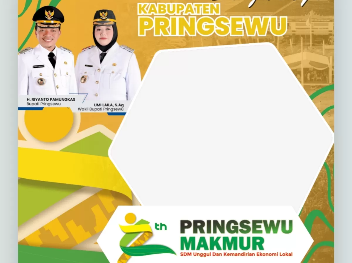 Twibbon HUT Kabupaten Pringsewu 2026. (Twibbonize.com/DIE project)