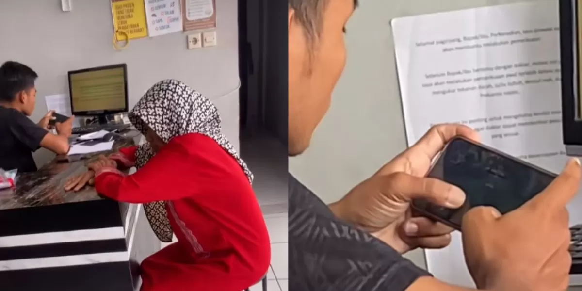 Viral curhat keluarga pasien saat petugas klinik diduga bermain game saat akan memeriksa kesehatan.  (TikTok/2021putridelia)