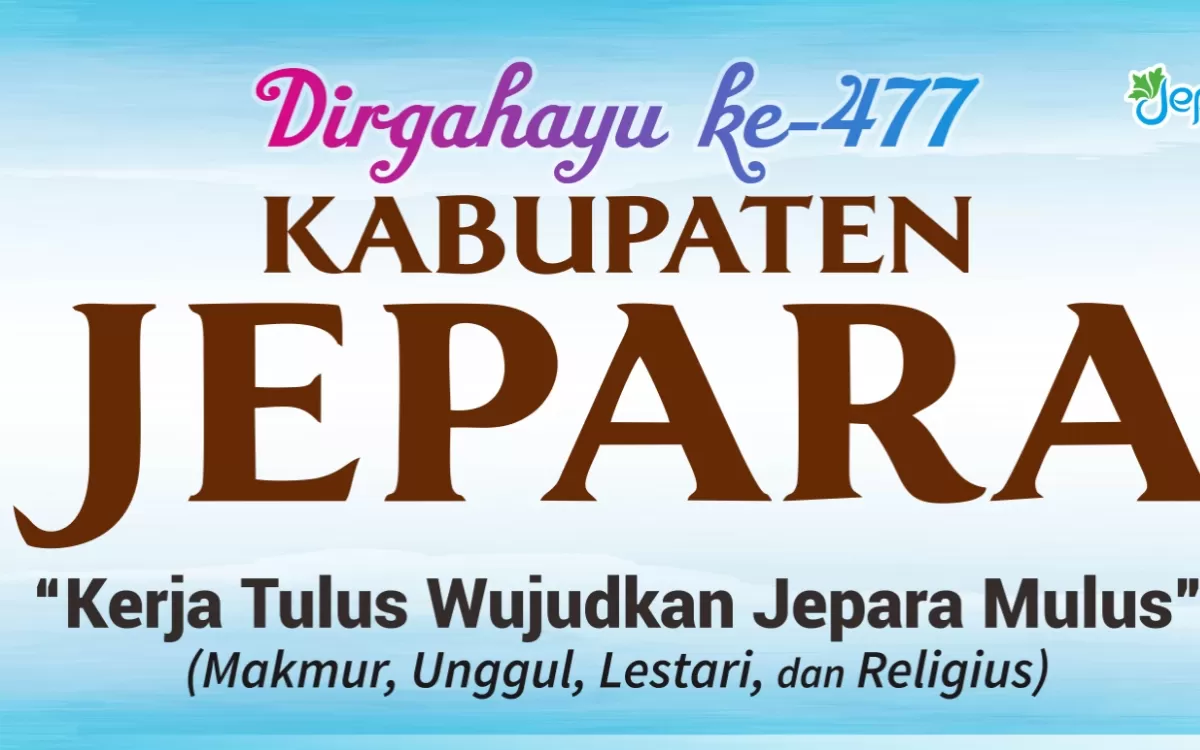 Ilustrasi, makna logo dan lambang HUT Kabupaten Jepara usia ke-477 tahun. (Dokumen/@jepara.go.id)