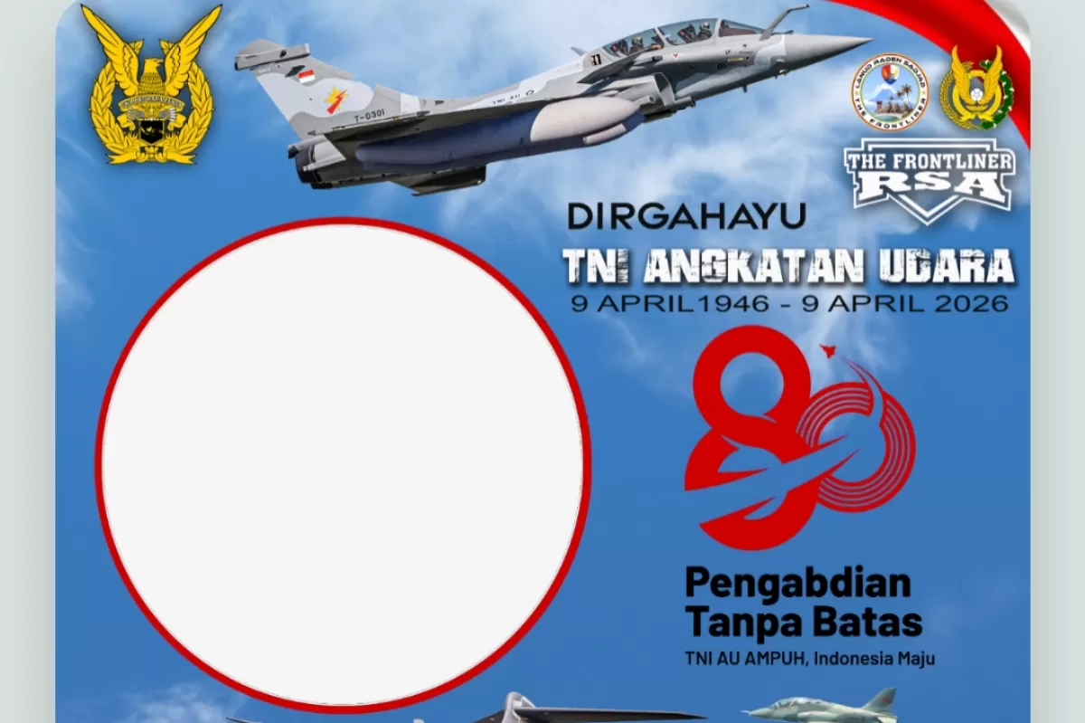 &lrm;Pantun HUT ke-80 TNI AU. (Twibbonize.com/raden)