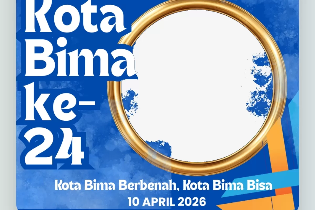 Twibbon HUT Kota Bima 2026. (Twibbonize.com/VITHA PRIHATINI)