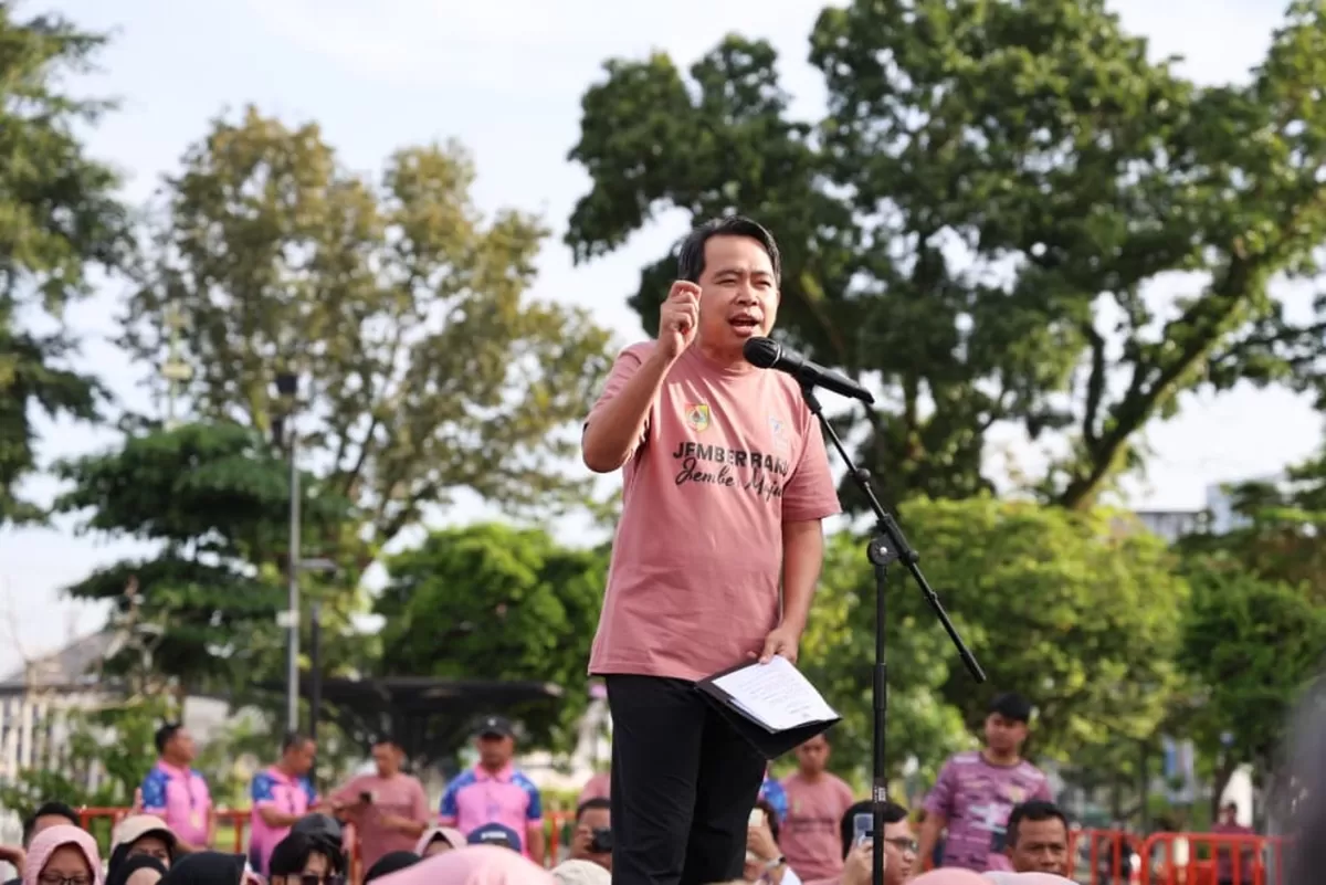 Bupati Jember Gus Fawait saat memberikan sambutan. (Dok Pemkab Jember)