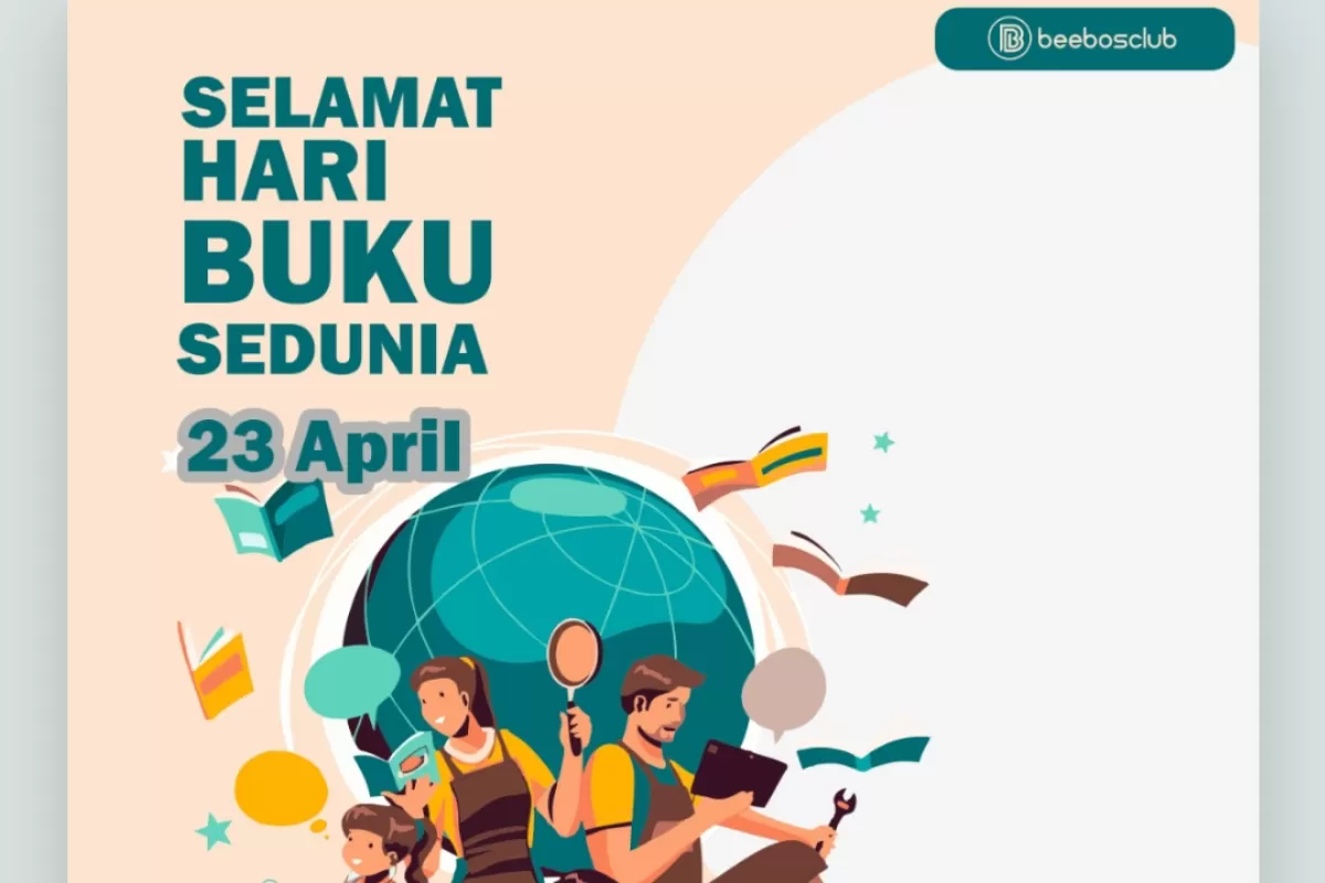 Twibbon Hari Buku Sedunia 2026. (Twibbonize.com/BOS LEBAH)