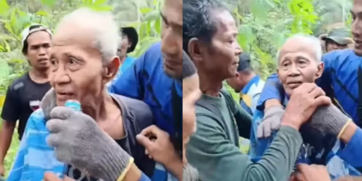 Momen haru penemuan korban hilang, Mbah Imam di kawasan Argasoka, Banjarnegara.   (Instagram.com/@banjarnegaraterkini)