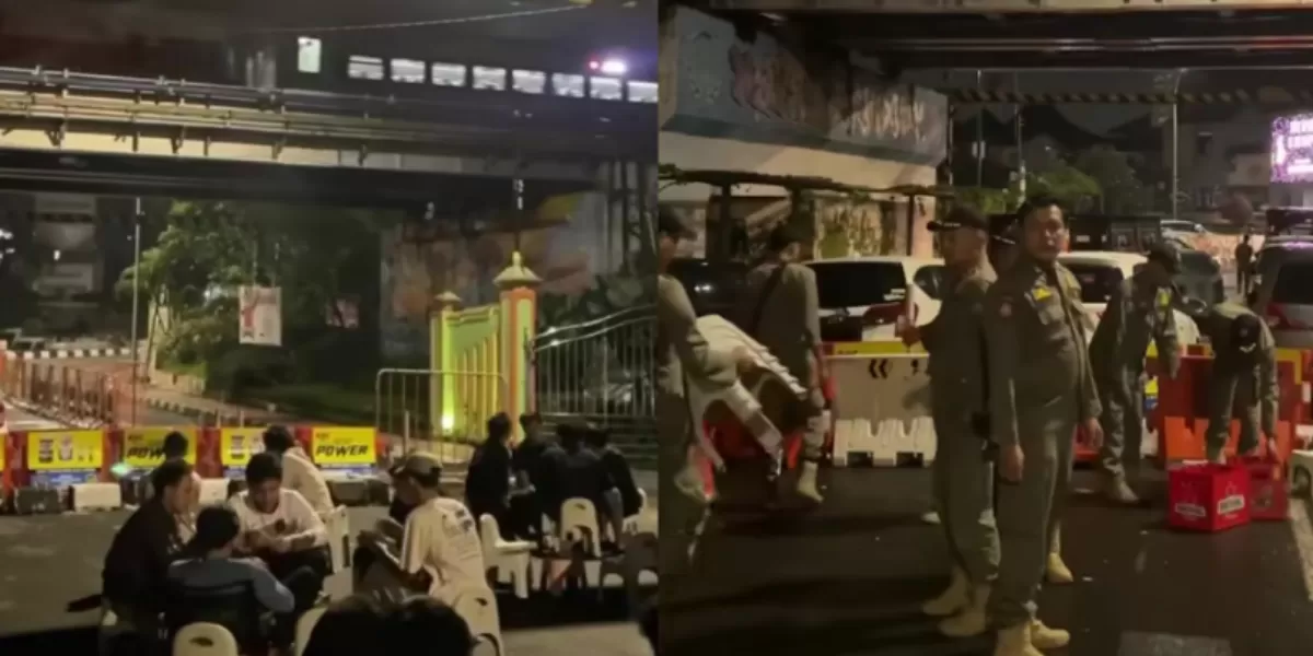 Satpol PP bubarkan street coffee di Kota Yogyakarta.  (Instagram/humasjogja)
