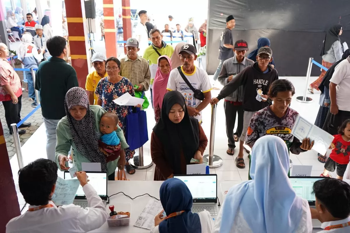 Kondisi pasar murah di Kelurahan Gebang Jember. (Dok Pertamina Patra Niaga)