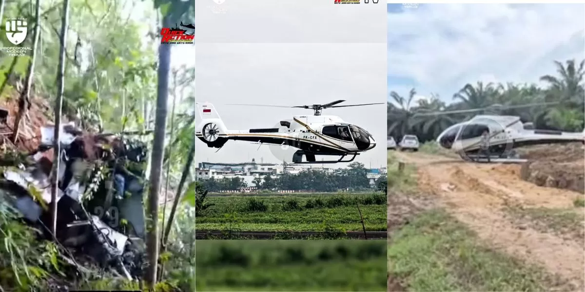 Helikopter PX CFX  yang jatuh di hutan Kalimantan Barat (Instagram/@publication_engineering)