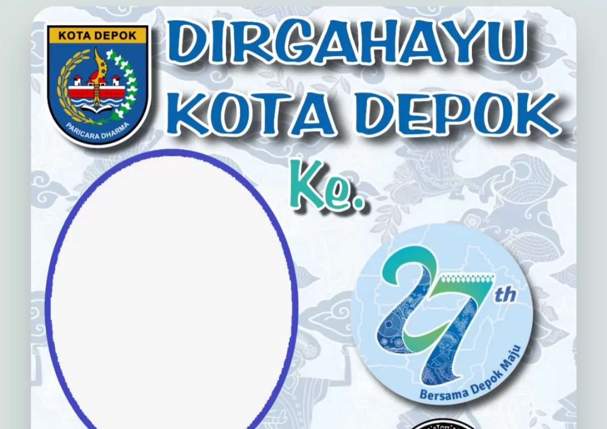 Twibbon HUT ke-27 Kota Depok 2026. (Twibbonize.com/Danie Ram)