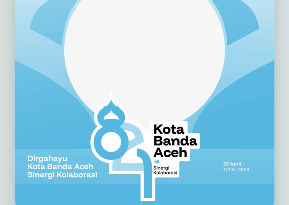 Twibbon HUT Kota Banda Aceh 22 April 2026. (Twibbonize.com/Collaboration Hub Banda Aceh)
