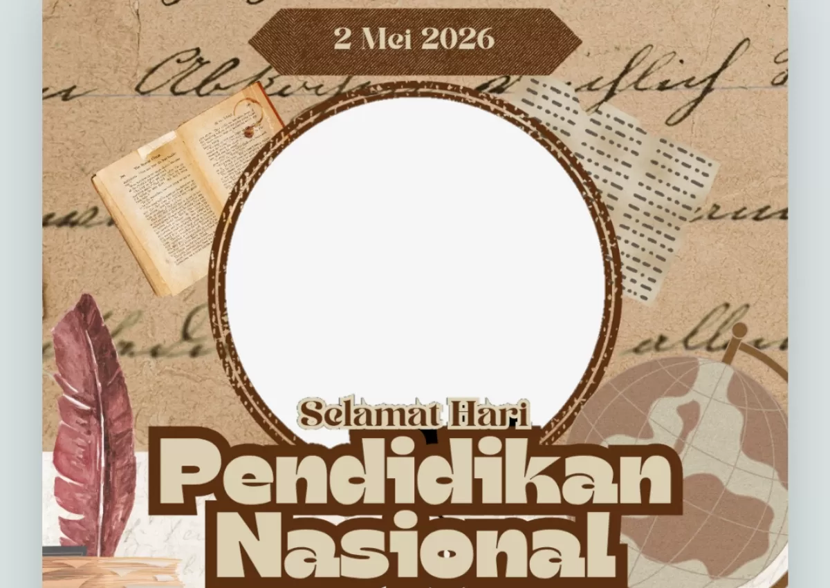 Twibbon Hari Pendidikan Nasional 2026. (Twibbonize.com/NI KADEK WIDYAYANI)