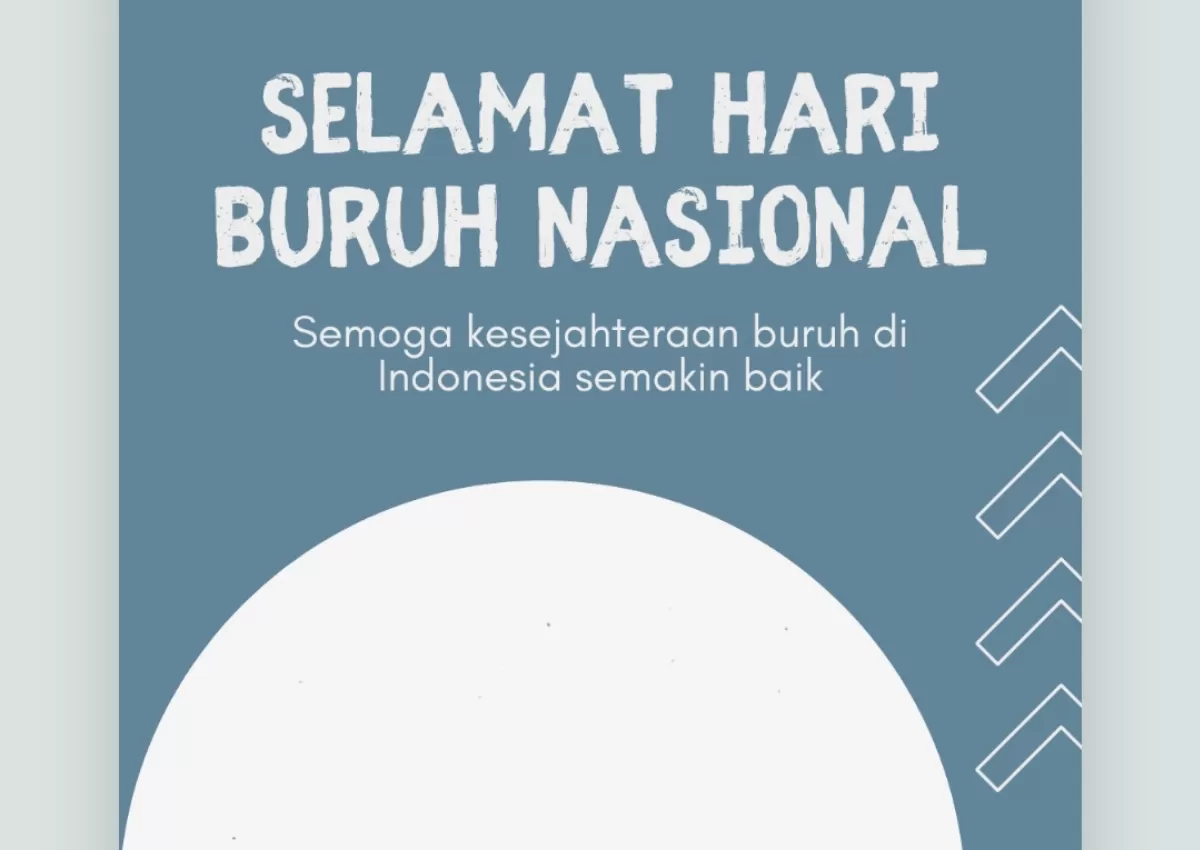 Twibbon Hari Buruh Nasional 1 Mei 2026. (Twibbonize.com/Indah Mawar ini)