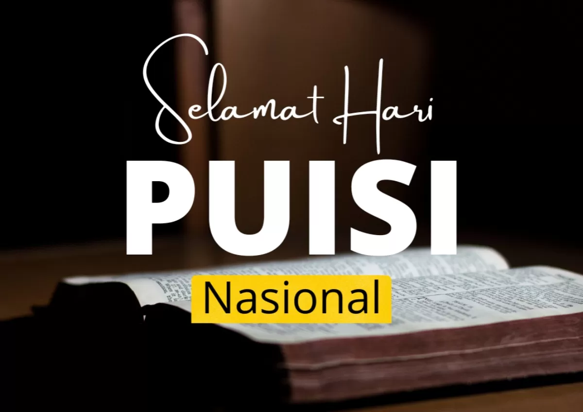 Ucapan Hari puisi Nasional 2026. (Canva.com/Yohanes art)