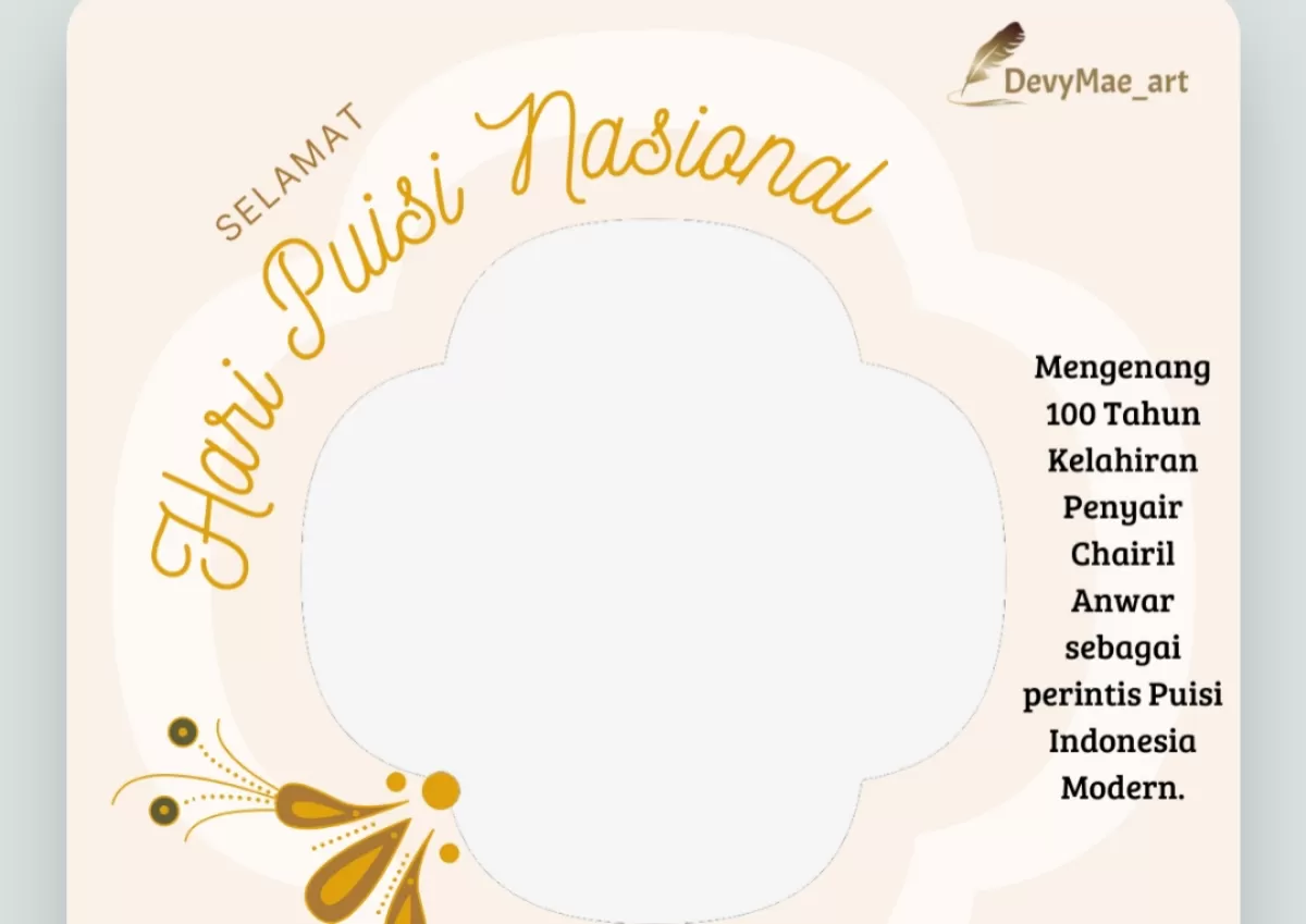 Itulah 8 link twibbon Hari Puisi Nasional 28 April 2026. (Twibbonize.com/DevyMae author)