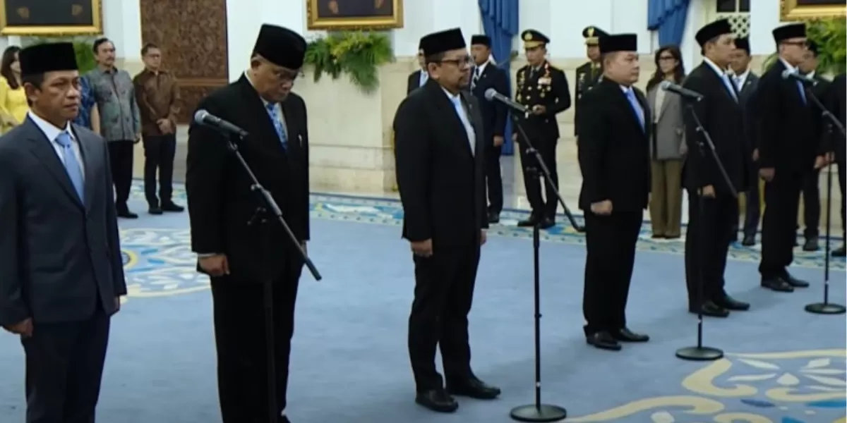 Menteri yang baru dilantik Presiden Prabowo  (YouTube Sekretariat Presiden )