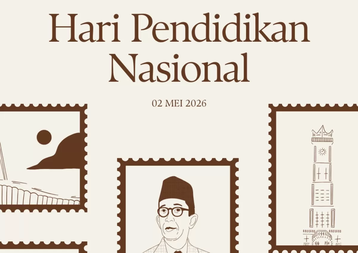Ilustrasi twibbon Hari Pendidikan Nasional 2 Mei  (Canva com/Studio Provo)