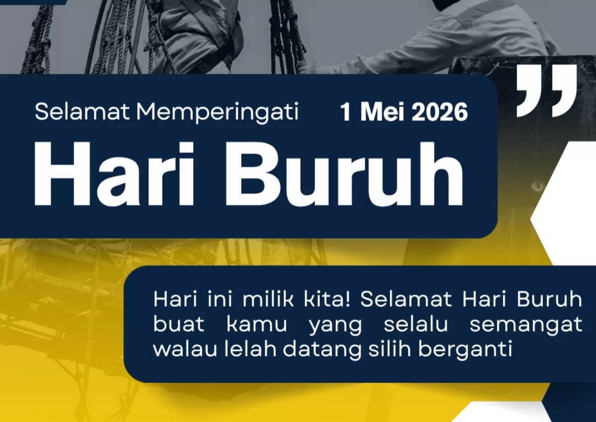 Poster Hari Buruh Internasional 1 Mei 2026. (Canva.com/Sparkle Things 's)