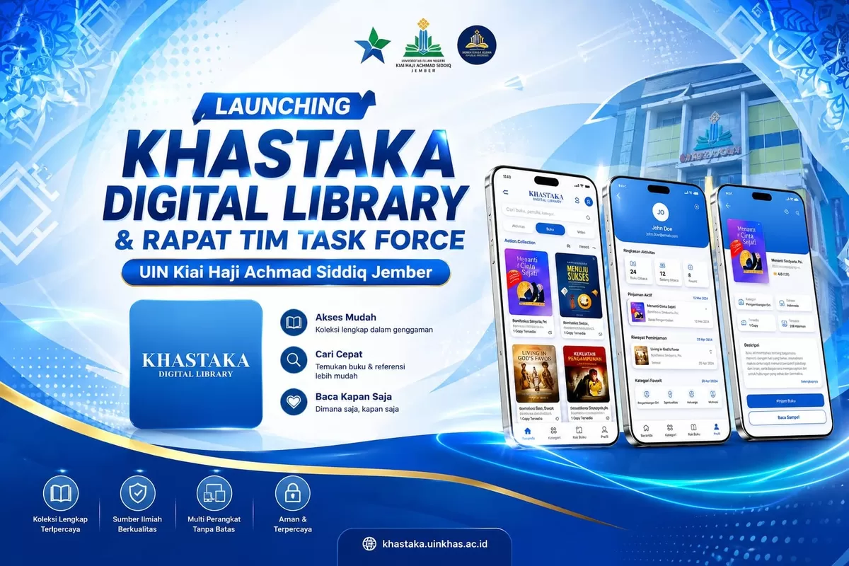 Aplikasi KHASTAKA Digital Library. (Dok UIN KHAS Jember)