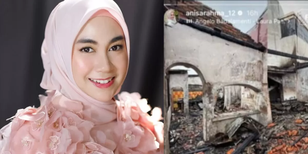 Anisa Rahma dan rumahnya yang terbakar  (Instagram @anisarahma_12)