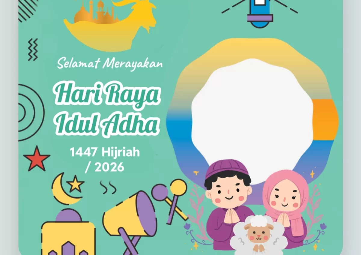 Twibbon Hari Raya Idul Adha 2026. (Twibbonize.com/reviewsteknologiku.tech)