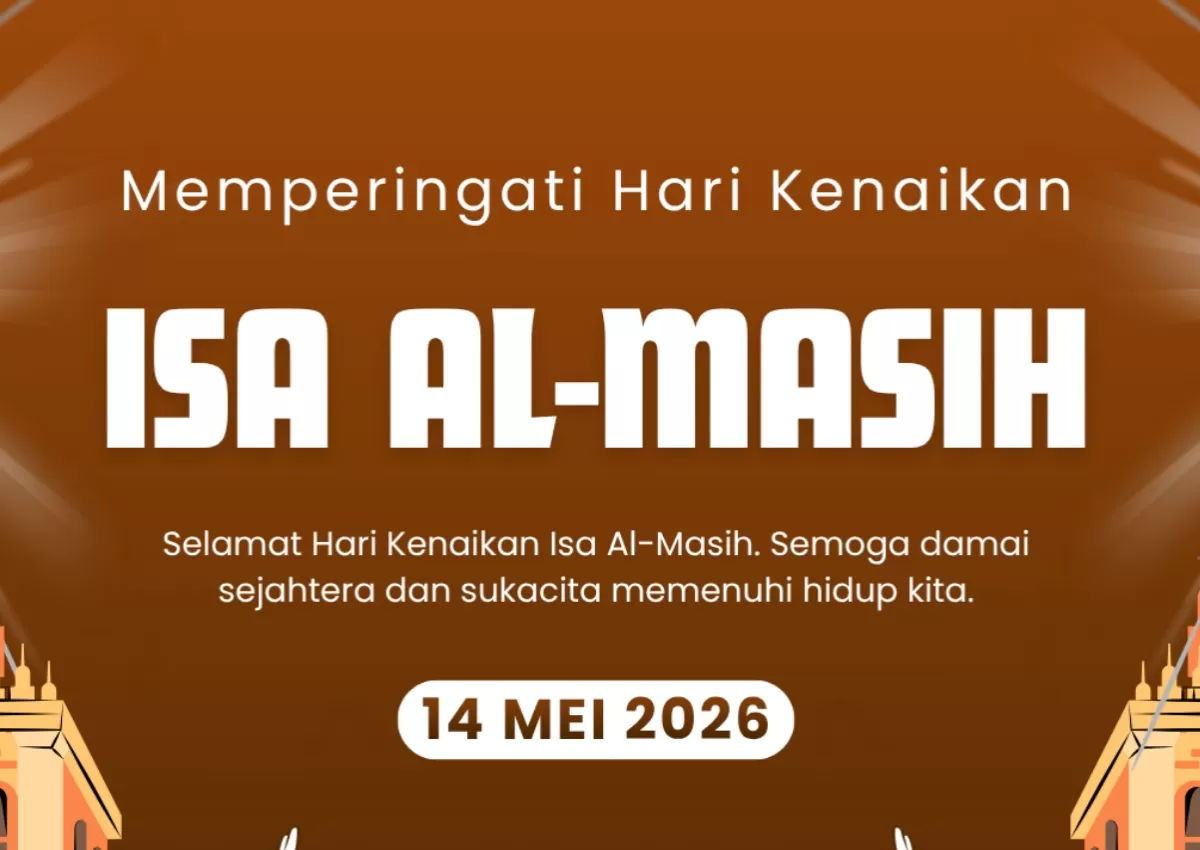 Ucapan selamat hari kenaikan Isa Almasih 2026. (Canva.com/Nomie)