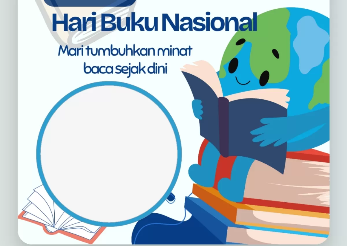 Twibbon Hari Buku Nasional 2026. (Twibbonize.com/RA Akbar Kemayoran)