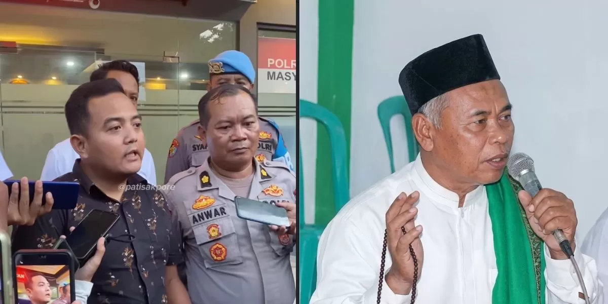 Polisi ungkap Kiai Ashari mangkir hingga akan dilakukan pemanggilan kedua (Kolase X/@video_2424, Instagram @patisakpore)