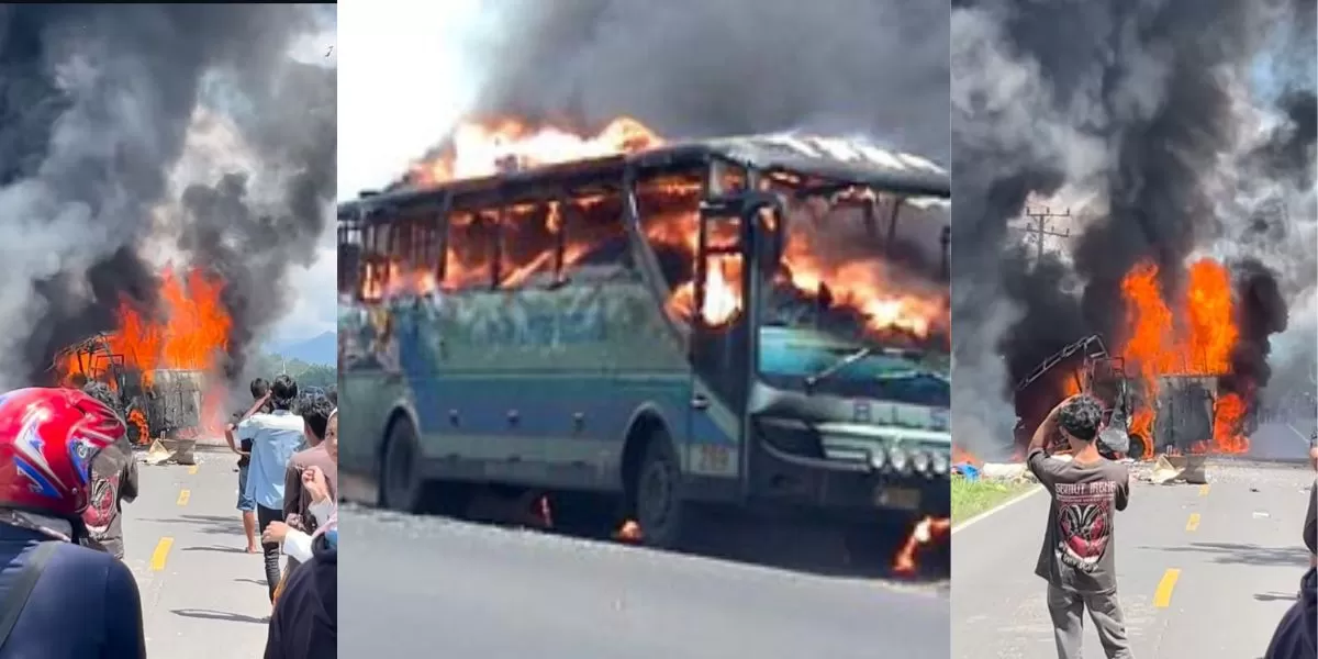 Kecelakaan bus ALS vs truk tanki di Muratara Sulsel (Kolase Instagram/@polres_muratara, X/@indepenSumatera)