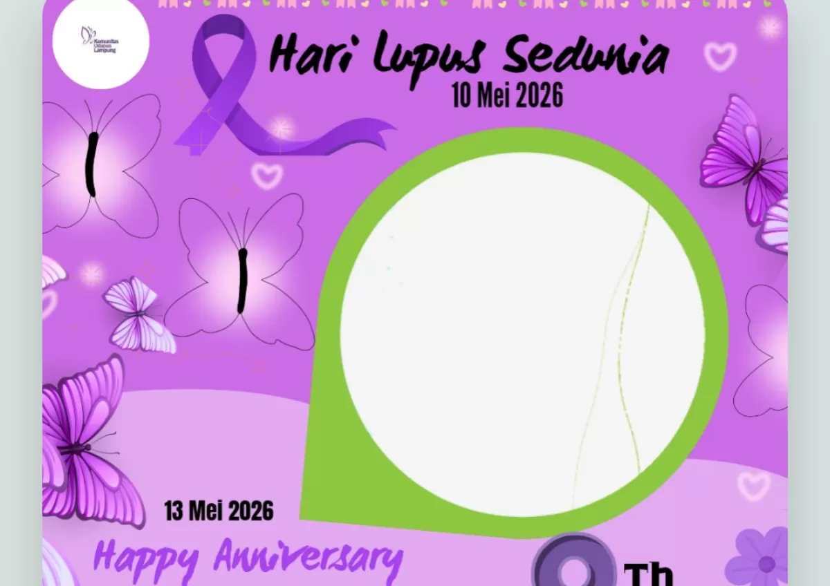 Twibbon Hari Lupus Sedunia 2026. (Pexels.com/Merlysa)