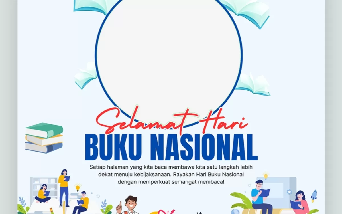 Twibbon Hari Buku Nasional 2026. (Twibbonize.com/Suhendro Project)