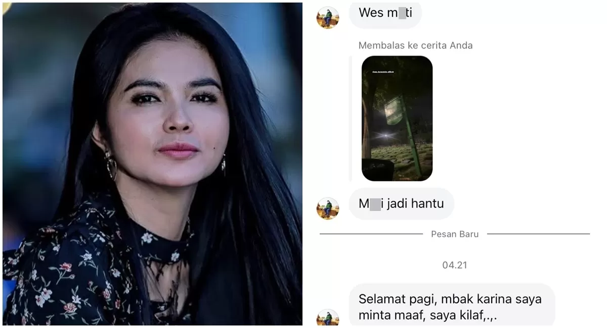 Karina ranau beberkan bukti akun haters yang menghina Epy Kusnandar di medsos (Instagram/karinaranau9)
