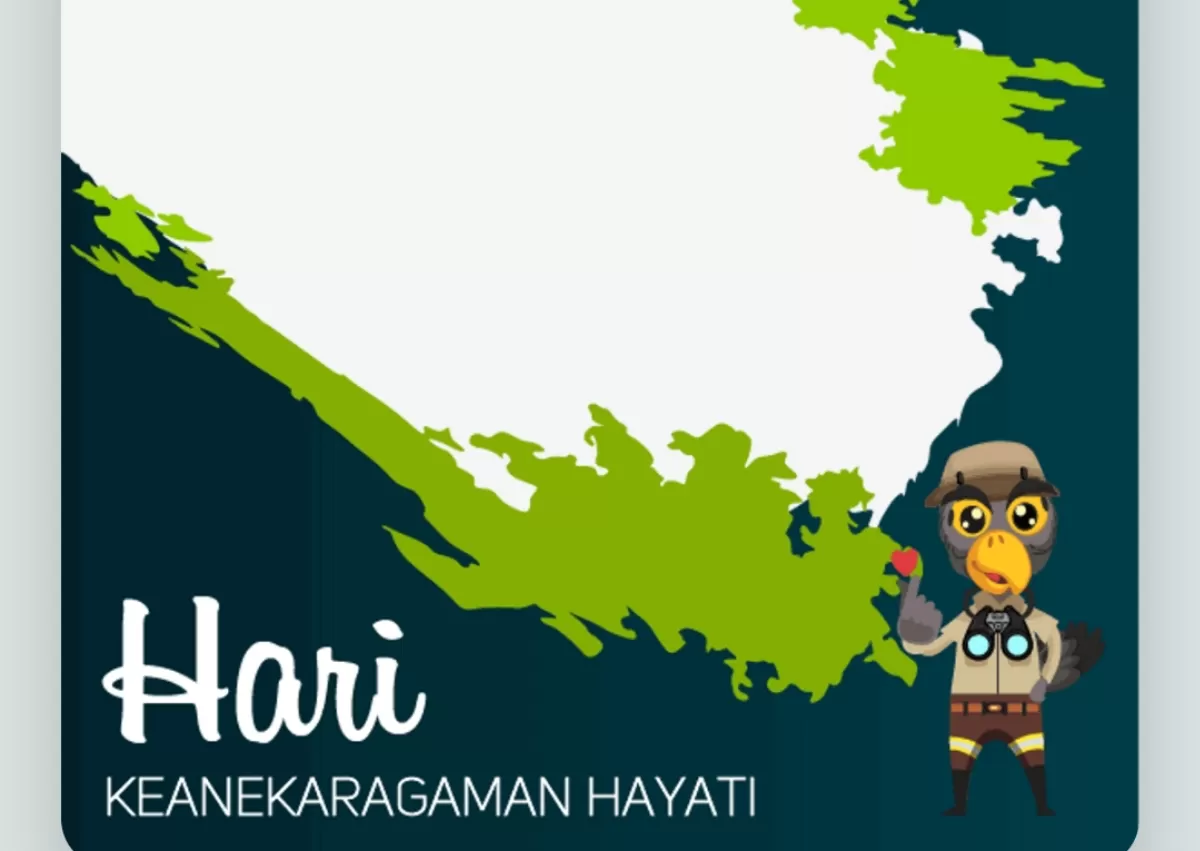 Twibbon Hari Keanekaragaman Hayati 2026. (Twibbonize.com/Ammar Fakhri)