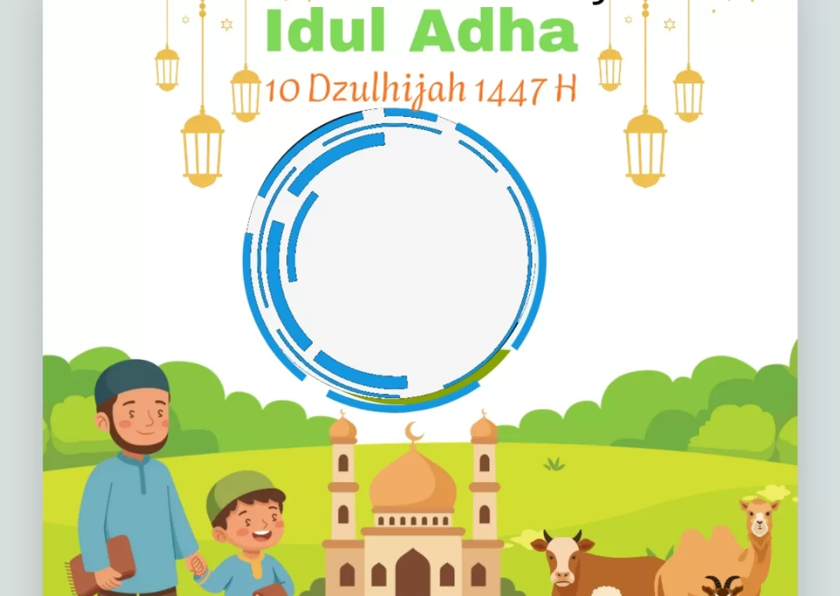 Twibbon Hari Raya Idul Adha 2026. (Twibbonize.com/Minarti)