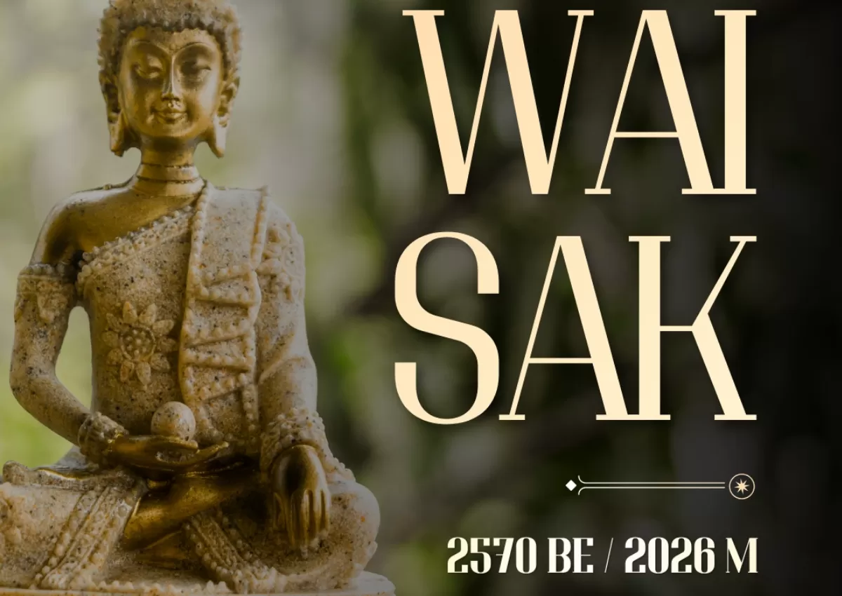 Poster Hari Raya Waisak 2026. (Canva.com/LA-Porto Co)