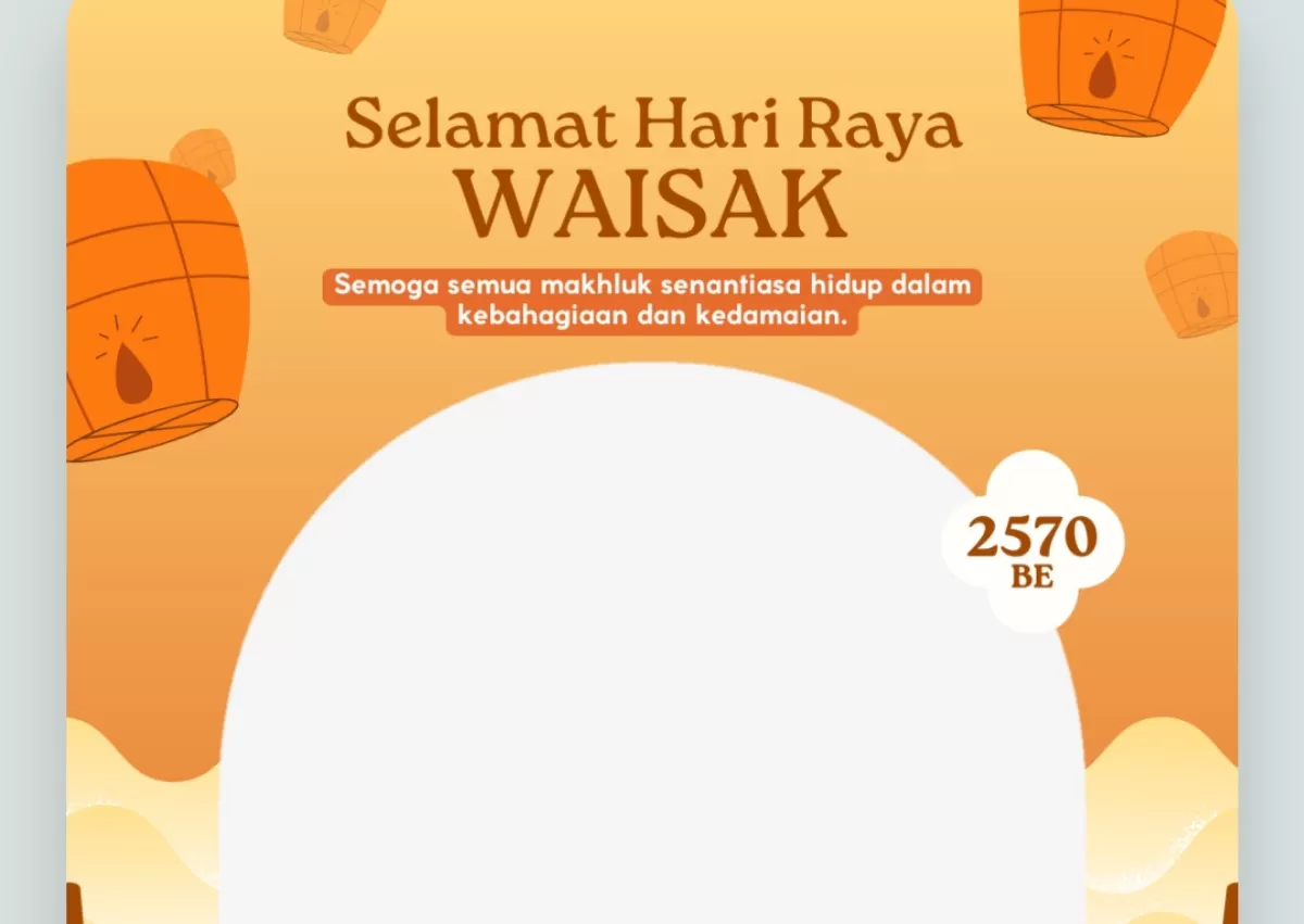 Twibbon Hari Raya Waisak 2026. (Twibbonize.com/Richard Emmanuel Tandy)