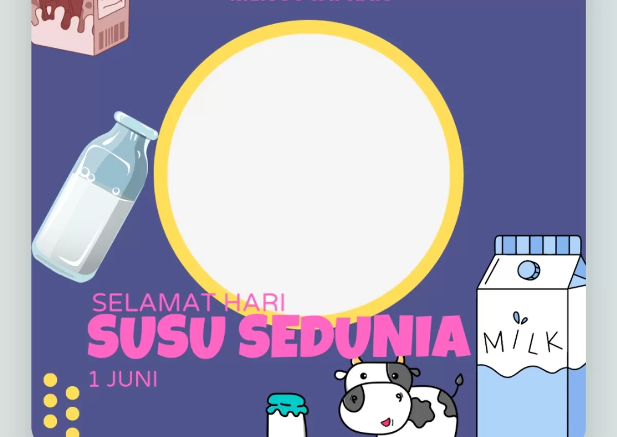 Twibbon Hari Susu Sedunia 1 Juni 2026. (Twibbonize.com/rahmat kurniawan)