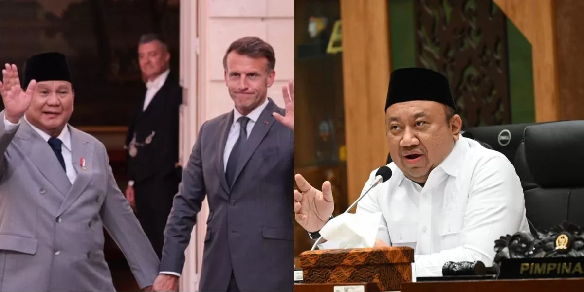 Presiden Prabowo dan Presiden Macron (kiri), Wakil Ketua Komisi X DPR RI Fraksi PKB (kanan) (Kolase&nbsp;setneg.go.id,&nbsp;fraksipkb.com)