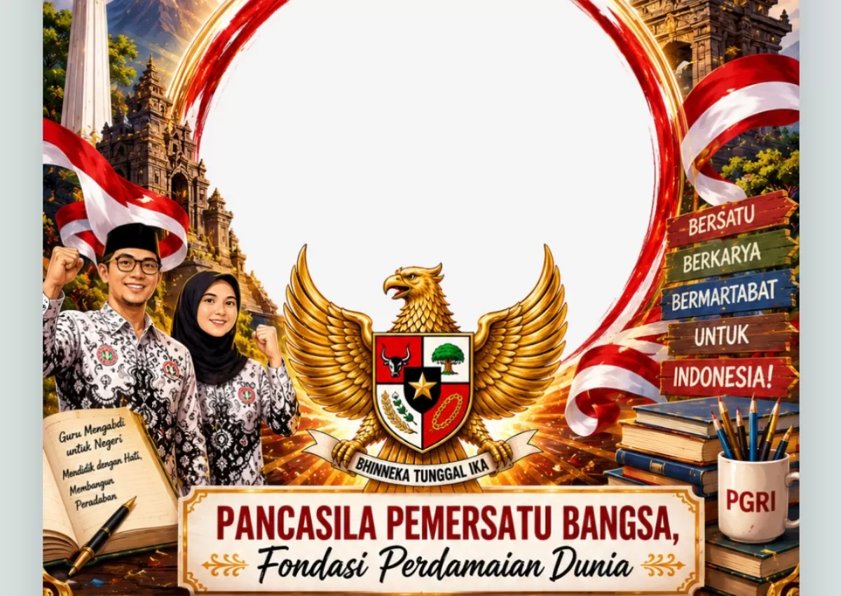 Twibbon Hari Pancasila 2026. (Twibbonize.com/PGRI Kota Mojokerto)