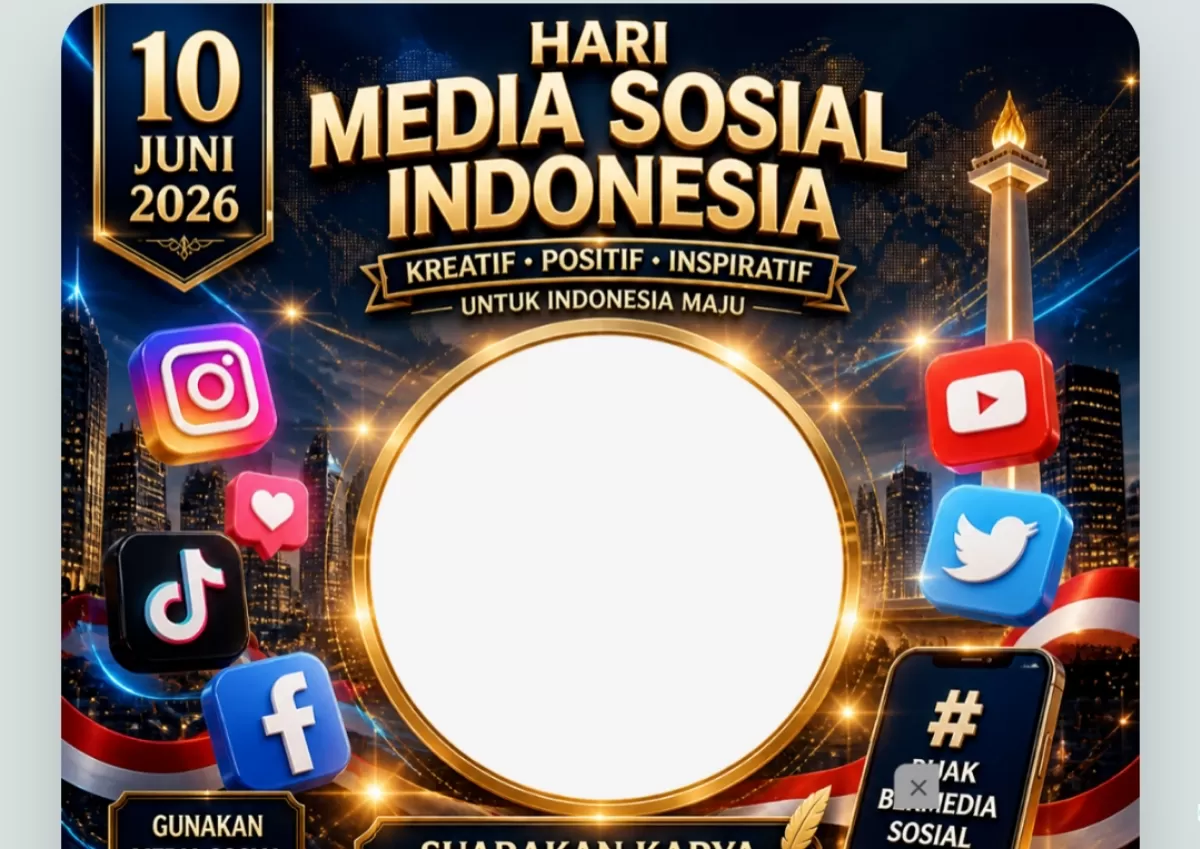 Twibbon Hari Media Sosial Indonesia. (Twibbonize.com/Admin.E.T)